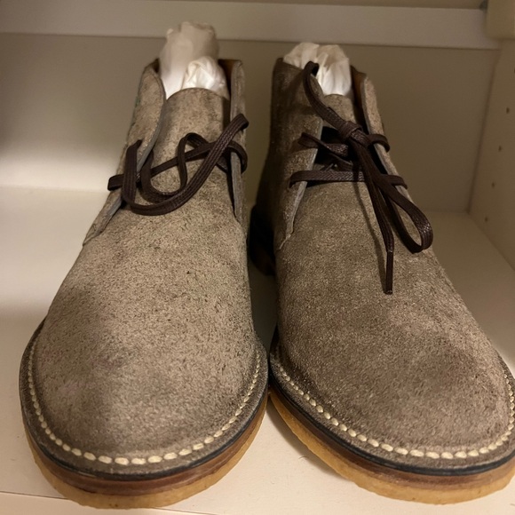 Gucci Moreau Embroidered Suede Chukka Boots 12 NEW Authentic - Picture 2 of 4